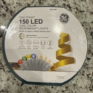 GE 150 ct Dual Color Microbright LED Multicolor White 43ft Holiday 8-in-1 Lights